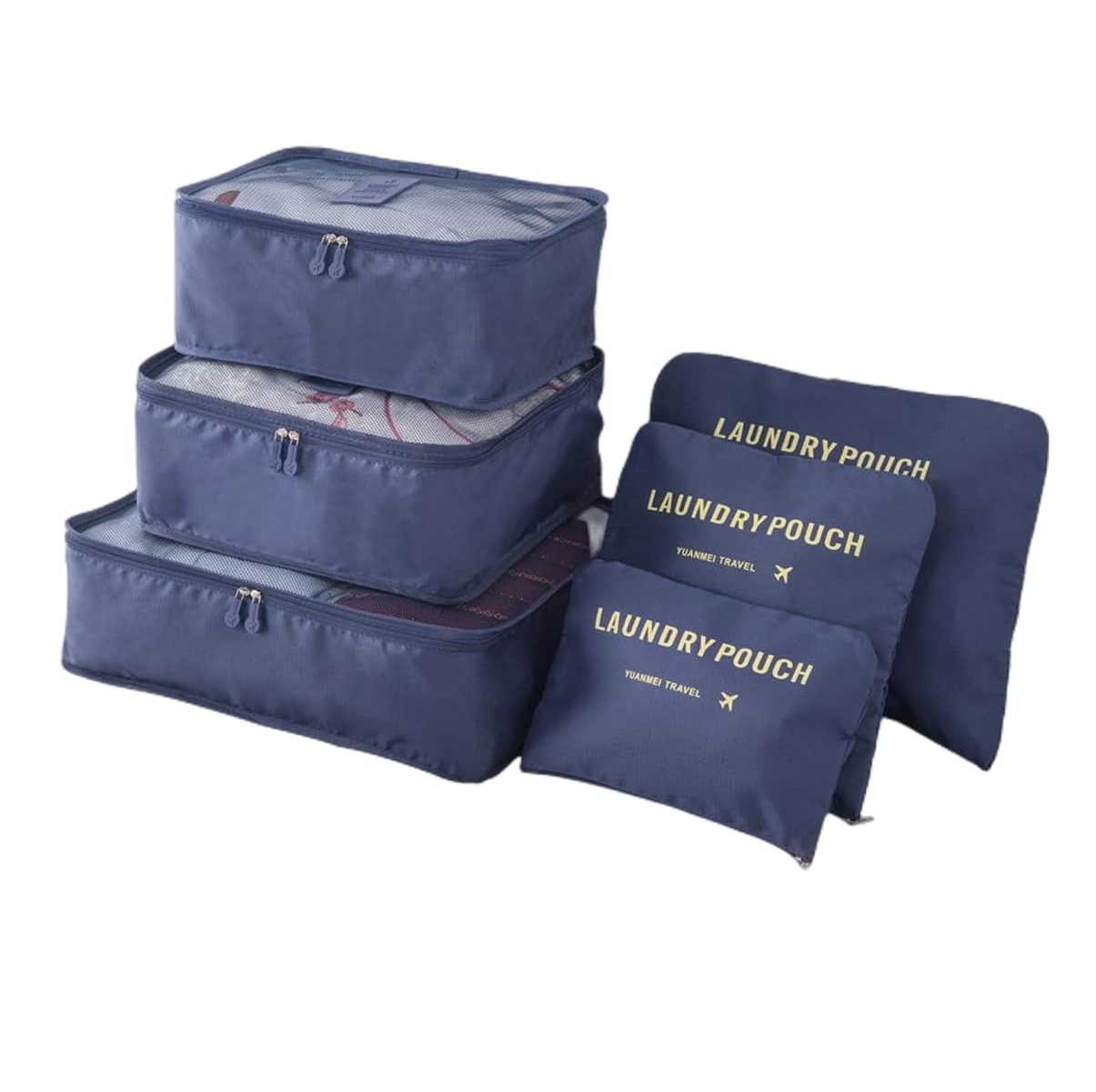 Vista 2 de Organizador De Maleta Set Por 6 Unidades - Color: Negro